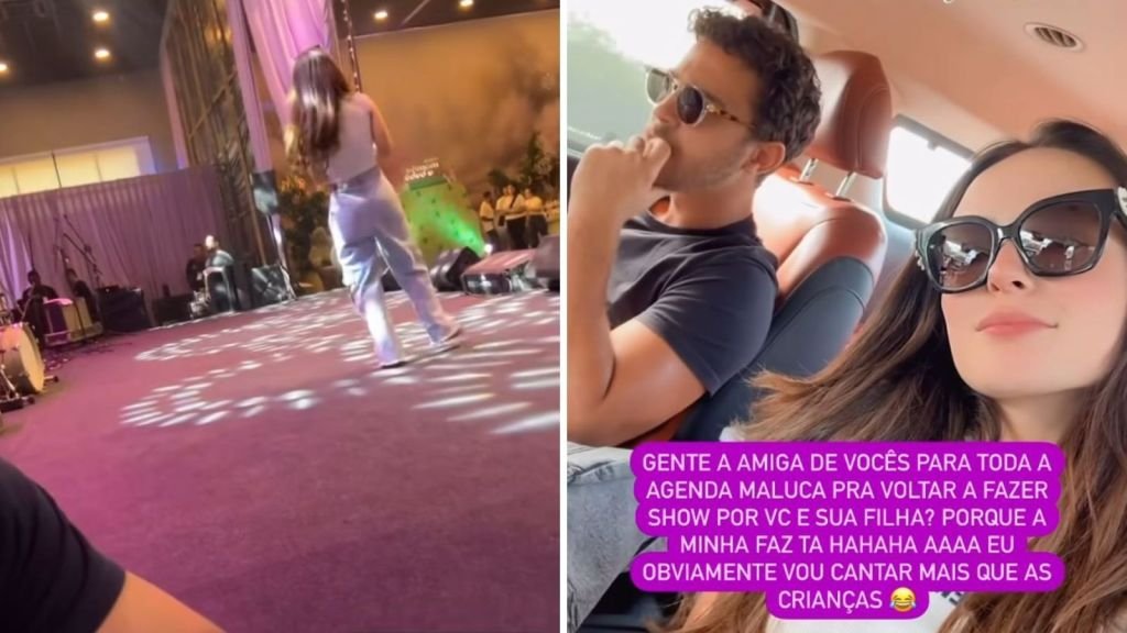 Larissa Manoela ensaia para show do aniversário de Lua, filha de Viih Tube