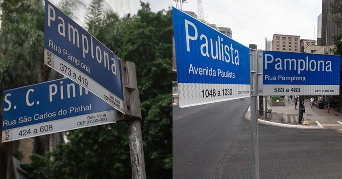 Prefeitura de SP troca placas na Paulista e mais ruas e internautas reagem; veja como ficou